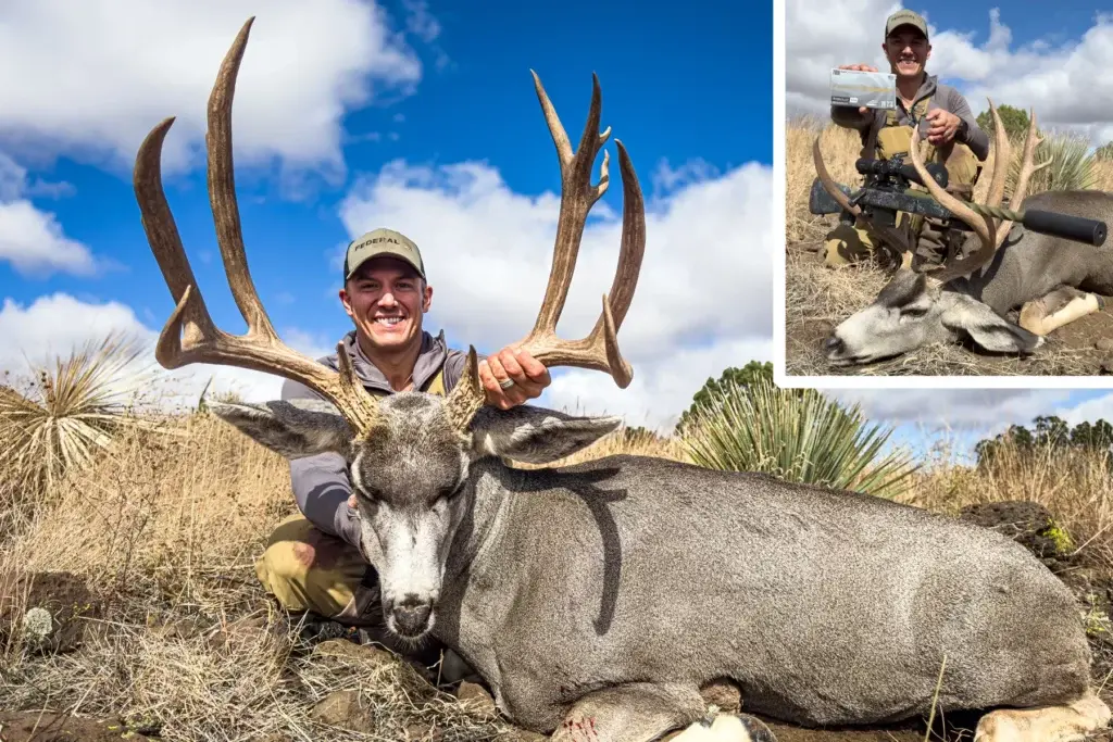 John Radzwilla with his Federal 7mm Backcountry monster mule deer