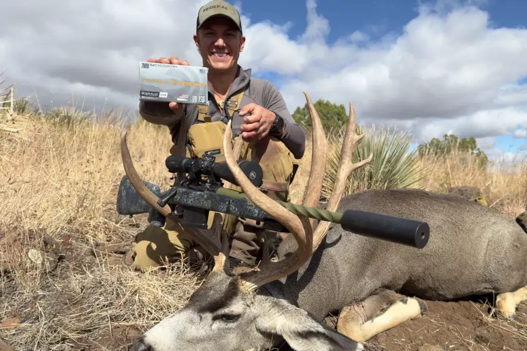 John Radzwilla Mule Deer 2024 with Federal 7mm Backcountry ammo