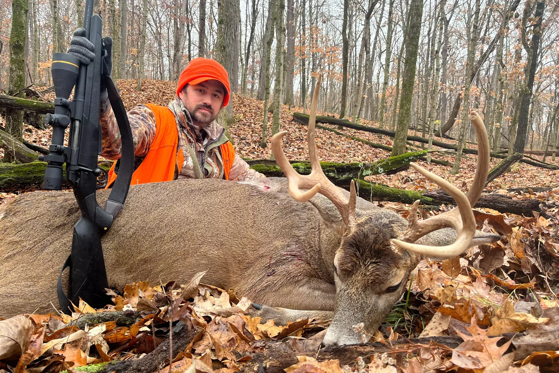 Josh Honeycutt with Winchester 400 Legend trophy Missouri buck