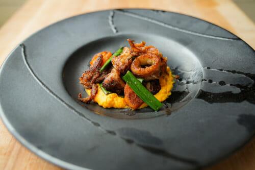 Chef Shota Nakajima's squid and squash