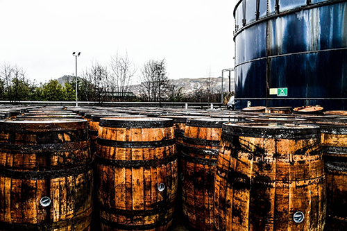 whiskey barrels