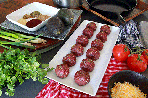 Elk Meatball Enchiladas