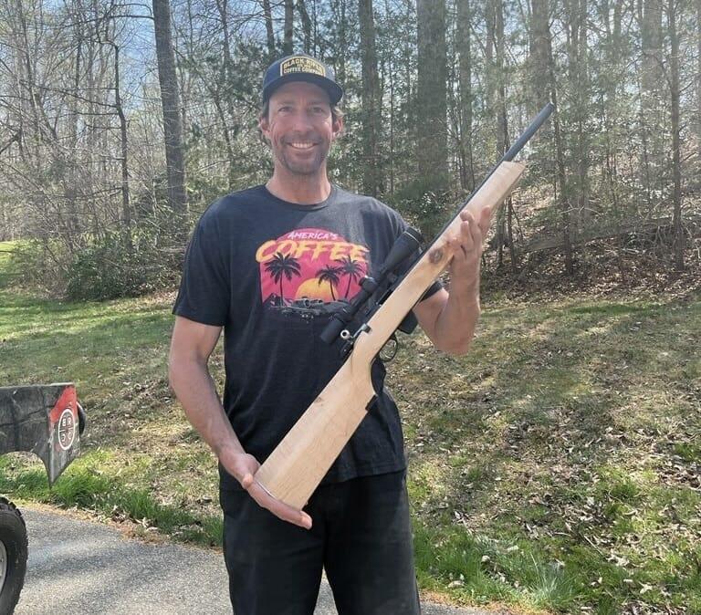 Travis Pastrana  with his favorite gun.