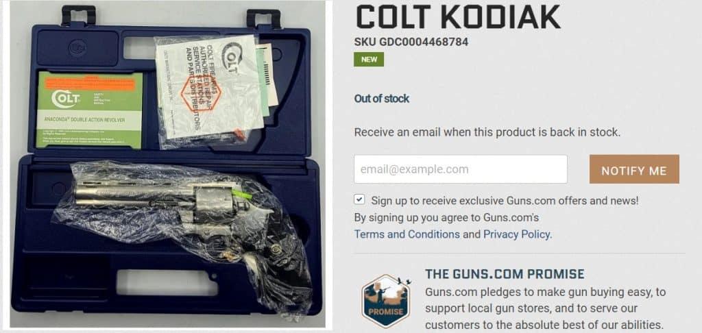 colt kodiak