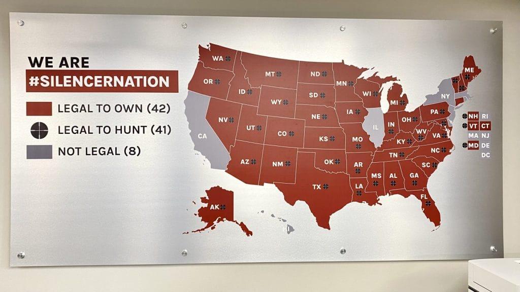 where suppressors are legal in the united states