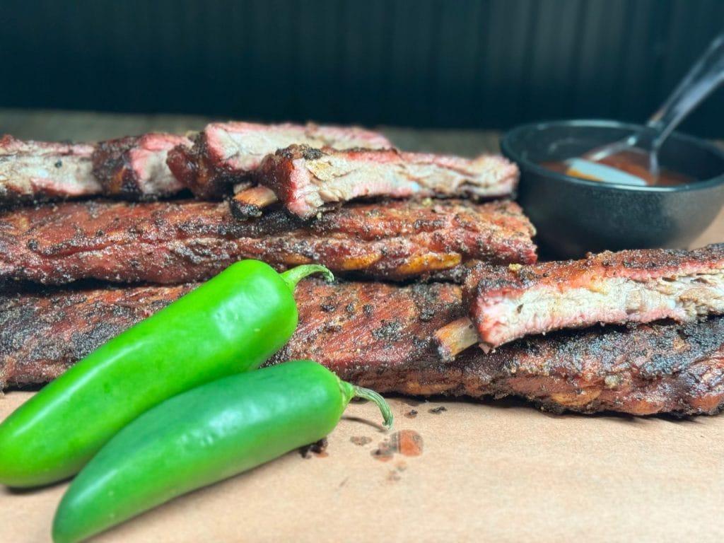 bbq smoked pork ribs st. louis style