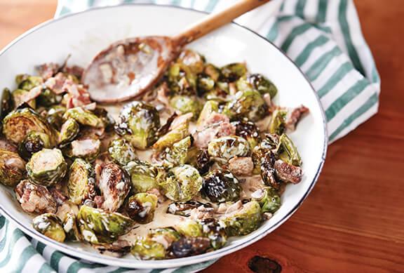 Creamy Bacon Brussels Sprouts 