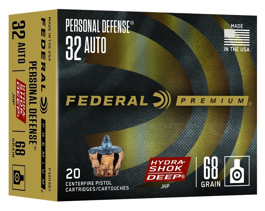 Federal Personal Defense Hydra-Shok Deep .32 AUTO 68-Grain
