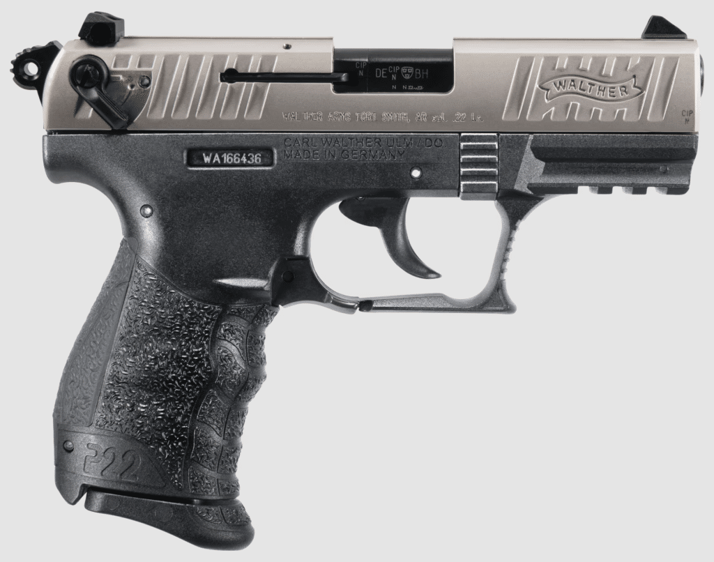 guns on sale: Walther P22Q With Nickel Slide